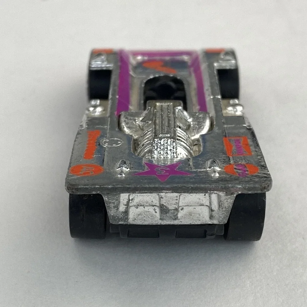 Hot Wheels Redline 1976 Steam Roller Super Chromes Orange Magenta Hong Kong 1973